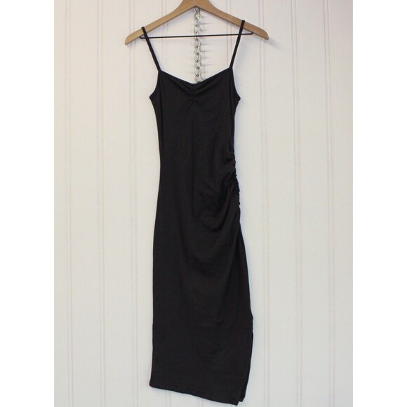 Monrow Revolve Rib Cami Midi Dress Charcoal Gray Women's Size Small‎ S - Picture 1 of 7